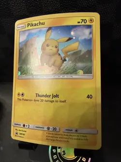 Pokemon Pikachu SM183 Promo Holo SM TCG Card English Basic Thunder Jolt 70 HP - Image 2