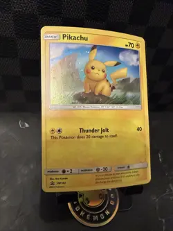 Pokemon Pikachu SM183 Promo Holo SM TCG Card English Basic Thunder Jolt 70 HP - Image 3