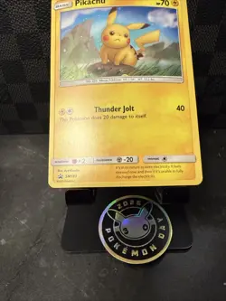 Pokemon Pikachu SM183 Promo Holo SM TCG Card English Basic Thunder Jolt 70 HP - Image 5