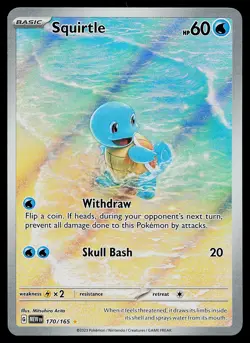 Pokemon Card - Squirtle Scarlet & Violet 151 170/165 Holo Illustration Rare - Image 1