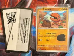Pokemon Error Card Trapinch 104/191 Ink Blot Error Card + Crimped Code Card!!! - Image 1