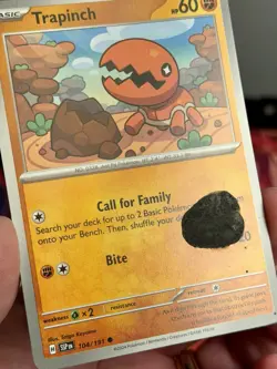 Pokemon Error Card Trapinch 104/191 Ink Blot Error Card + Crimped Code Card!!! - Image 2