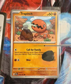 Pokemon Error Card Trapinch 104/191 Ink Blot Error Card + Crimped Code Card!!! - Image 3
