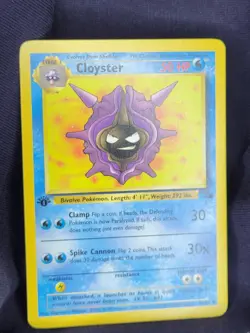Cloyster 1st Edition Fossil 32/62 NM-LP Pokemon Card WOTC 1999 - Image 1