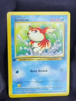 1ST EDITION Goldeen 53/64 LP -Vintage Pokemon Card- Jungle (7q) - Image 1