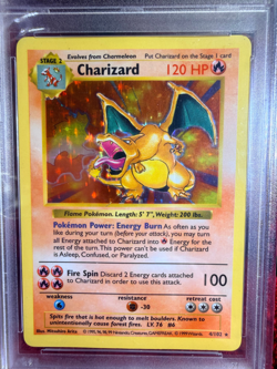 Pokemon TCG Charizard Base Set Holo 1999 Shadowless Rare Card 4/102 PSA 4 - Image 3