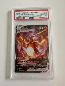 Pokemon SWSH BSP Charizard VMAX Full Art Promo Card UPC #261 PSA 10 - Image 1