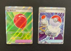 Air Ballon & Switch - Pokemon TCG - 2 Card Lot (Full Art Ultra Rare Holo) - Image 1