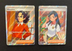 Giacomo & Eri - Pokemon TCG - 2 Card Lot (Full Art Ultra Rare Trainer Holo) - Image 1