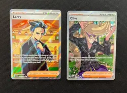 Larry & Clive - Pokemon TCG - 2 Card Lot (Full Art Ultra Rare Trainer Holo) - Image 1