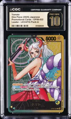 2025 ONE PIECE JPN PROMO CARDS, LEADER - LECAFIG PACK-IN YAMATO CGC 10 PRISTINE - Image 1