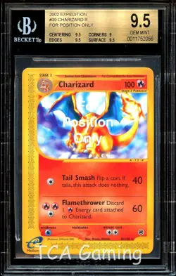 BGS 9.5 MINT+ Charizard 39/165 FPO For Position Only TEST SAMPLE Pokemon Card 56 - Image 1