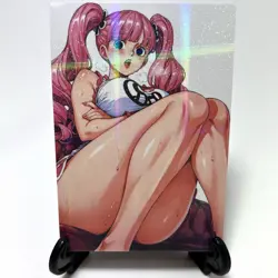 One Piece Perona Sexy Anime Waifu Girl Doujin Lewd Goddess Story Holo Art Card - Image 2