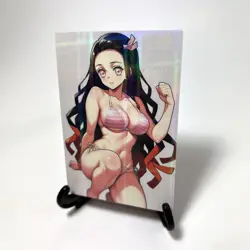 Demon Slayer Nezuko Kamado Sexy Bikini Anime Waifu Girl Goddess Story Art Card - Image 2