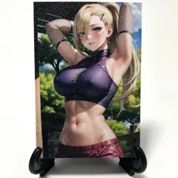 Naruto Ino Yamanaka Sexy Hot Anime Waifu Girl Doujin Goddess Glitter Art Card - Image 1