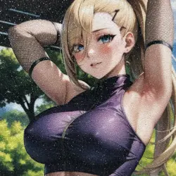 Naruto Ino Yamanaka Sexy Hot Anime Waifu Girl Doujin Goddess Glitter Art Card - Image 3