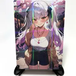Sexy Hot Cute Anime Waifu Girl Doujin Lewd Goddess Story Holo Paper Art Card - Image 1