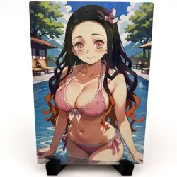 Demon Slayer Nezuko Kamado Sexy Bikini Anime Waifu Girl Goddess Story Art Card - Image 3