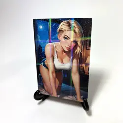 Spider-Verse Gwen Stacy Sexy Hot Anime Waifu Girl Lewd Goddess Story Art Card - Image 3