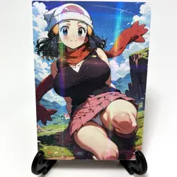 PokeGirl Dawn Sexy Hot Anime Waifu Girl Doujin Lewd Goddess Story ACG Art Card - Image 1