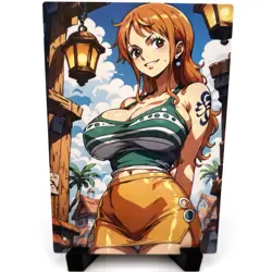 One Piece Nami Sexy Hot Anime Waifu Girl Lewd Doujin Goddess Story ACG Art Card - Image 1