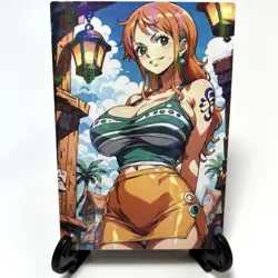 One Piece Nami Sexy Hot Anime Waifu Girl Lewd Doujin Goddess Story ACG Art Card - Image 2