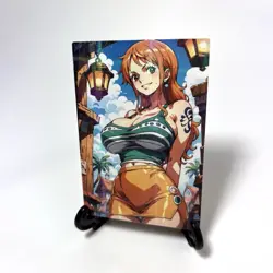 One Piece Nami Sexy Hot Anime Waifu Girl Lewd Doujin Goddess Story ACG Art Card - Image 3