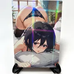 Attack on Titan Mikasa Ackerman Sexy Anime Hot Waifu Girl Goddess Story Art Card - Image 1