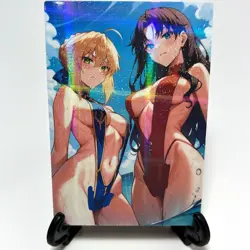 Fate/Grand Order Rin Tohsaka Saber Sexy Anime Waifu Girl Goddess Story Art Card - Image 1