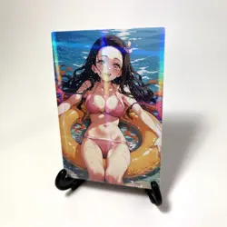 Demon Slayer Nezuko Kamado Sexy Bikini Anime Waifu Lewd Goddess Story Art Card - Image 3