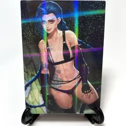 League of Legends Jinx Sexy Anime Waifu Girl Lewd Doujin Goddess Story Art Card - Image 1