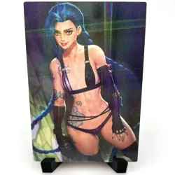 League of Legends Jinx Sexy Anime Waifu Girl Lewd Doujin Goddess Story Art Card - Image 3