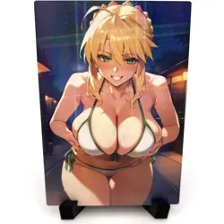 Fate/Grand Order Artoria Pendragon Sexy Bikini Anime Waifu Girl Goddess Art Card - Image 3