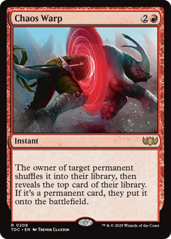 Chaos Warp #208 | Near Mint | Tarkir Dragonstorm Commander TDC Magic MTG - Image 1