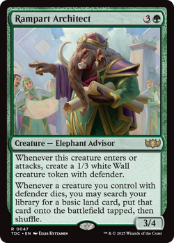 Rampart Architect #47 | Near Mint | Tarkir Dragonstorm Commander TDC Magic MTG - Image 1