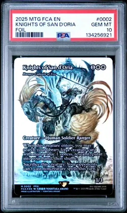 2025 MTG FINAL FANTASY THROUGH THE AGES FOIL #0002 KNIGHTS OF SAN D'ORIA PSA 10 - Image 1