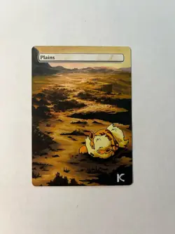 MTG Altered Art Plains Sleeping Growlithe Hand Painted Single - Image 1
