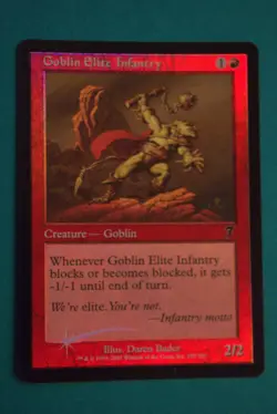Goblin Elite Infantry (Foil) - 7th Edition - Never Played - Magic The Gathering - Image 1