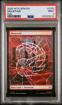 2025 MTG Spider-Man Mountain Foil PSA 9 - Image 1