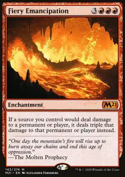 MTG Magic the Gathering Fiery Emancipation (143/417) Core Set 2021 NM - Image 1