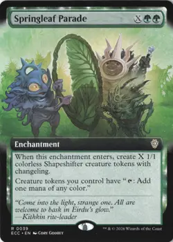 Springleaf Parade (Extended Art) Commander: Lorwyn Eclipsed Normal NM 39 - Image 1