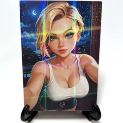 Spider-Verse Gwen Stacy Sexy Anime Waifu Girl Goddess Story Holo Paper Art Card - Image 1