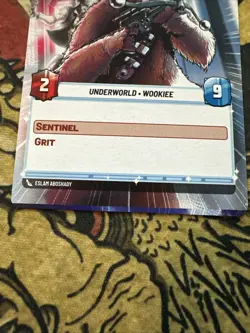 Star Wars Unlimited Hyperspace Leader Chewbacca Misprint Error Miscut Card - Image 4