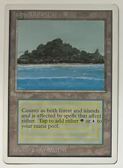 Magic the Gathering Dual Land - Tropical Island (Unlimited) Card #2 - Image 1