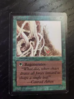 [1x] Wall of Brambles Slight Play, English Beta MTG Magic OOP - Image 1