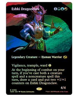 Eshki Dragonclaw - Foil - Borderless Tarkir: Dragonstorm MTG - Image 1