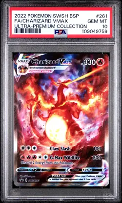 2022 Pokemon SWSH Promo Charizard VMAX #261 FA UPC PSA 10 GEM MINT - Image 1