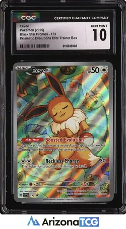 Pokemon 2025 Eevee 173 Prismatic Evolutions Elite Trainer Box GEM MINT CGC 10 - Image 1