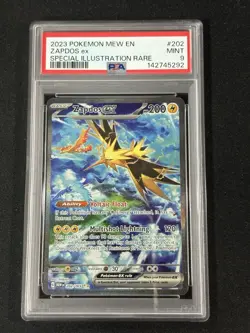 Zapdos Ex #202/165 2023 Special Illustration Rare SIR Pokemon 151 PSA 9 Mint - Image 1