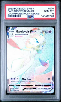 2020 POKEMON SWORD & SHIELD CHAMP'S PATH SECRET FULL ART/GARDEVOIR VMAX PSA 10 - Image 1
